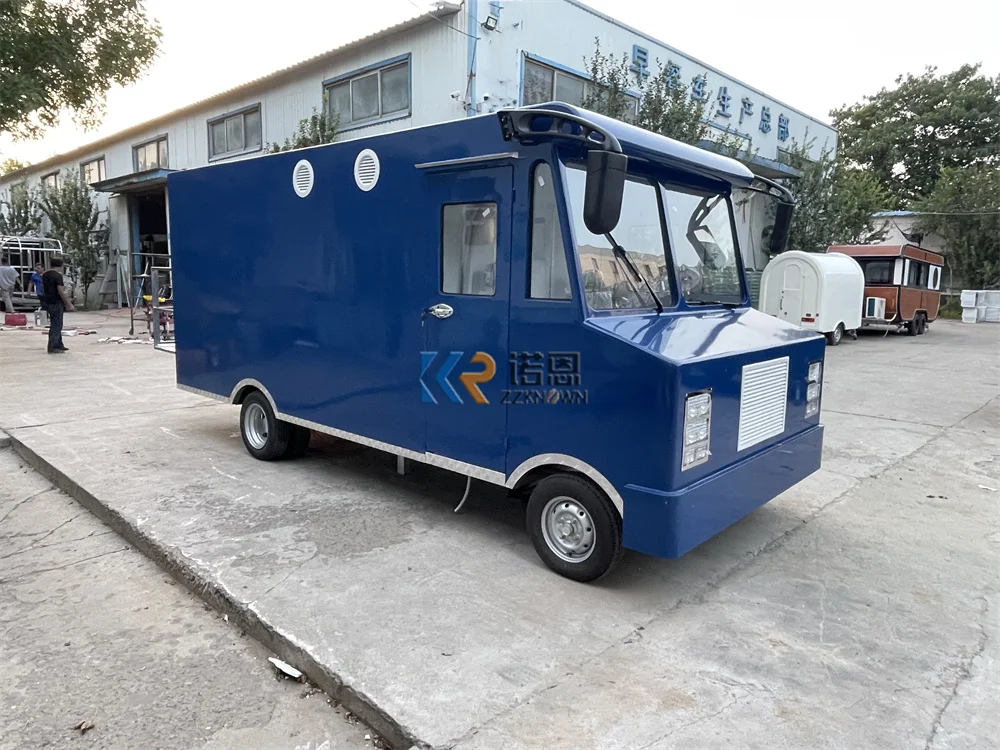 Electric Food Truck Van Mobile Kitchen Custom Fully Equipments Pizza Coffee Cart Concession Food Trailer Hot Dog Kiosk