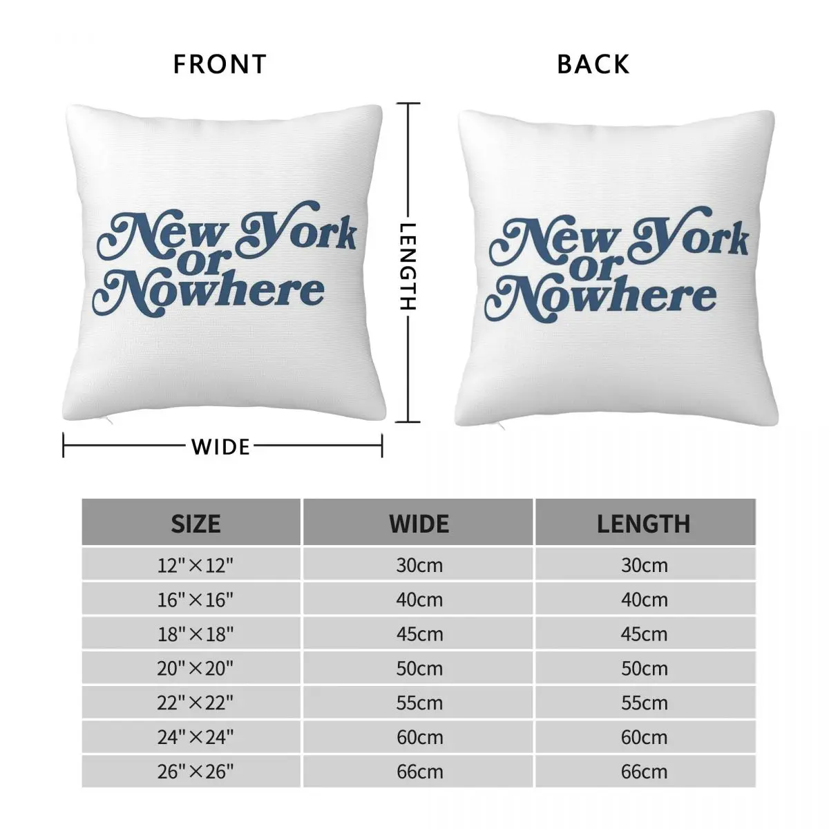 New York Or Nowhere Square Pillowcase Polyester Linen Velvet Pattern Zip Decorative Throw Pillow Sofa Seater Cushion Cover 45x45