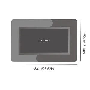 Esteiras de banho de diatomite absorvente anti deslizamento tapete pé tapete de secagem rápida chuveiro toalete banheiro cozinha capacho lavável 8 principais vendas tapete secante - №7