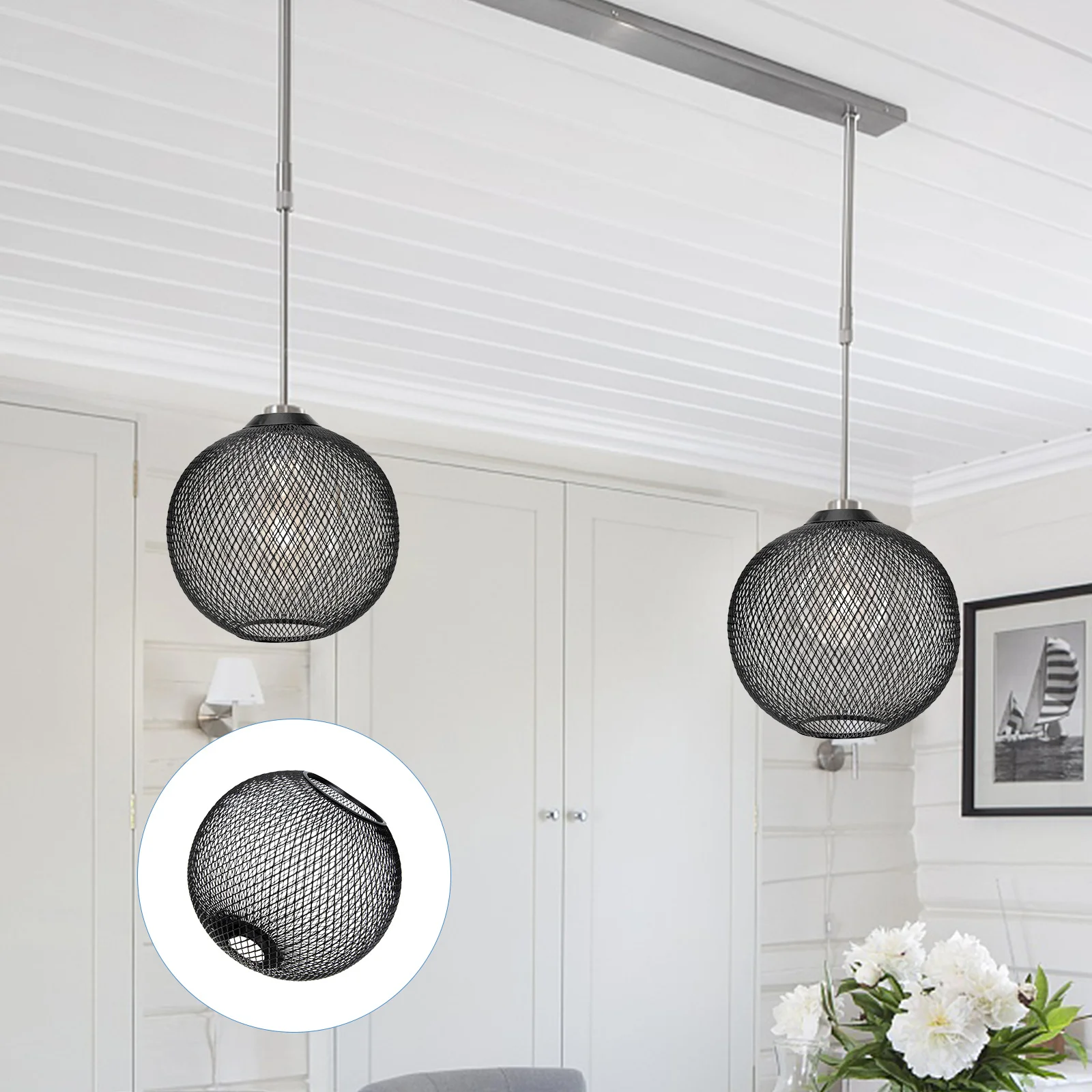 

Iron Wrought Black Chandelier Shades Light Covers Mini Kitchen Lamp Black Lamp Shades Shade Dining Room Warm Lighting