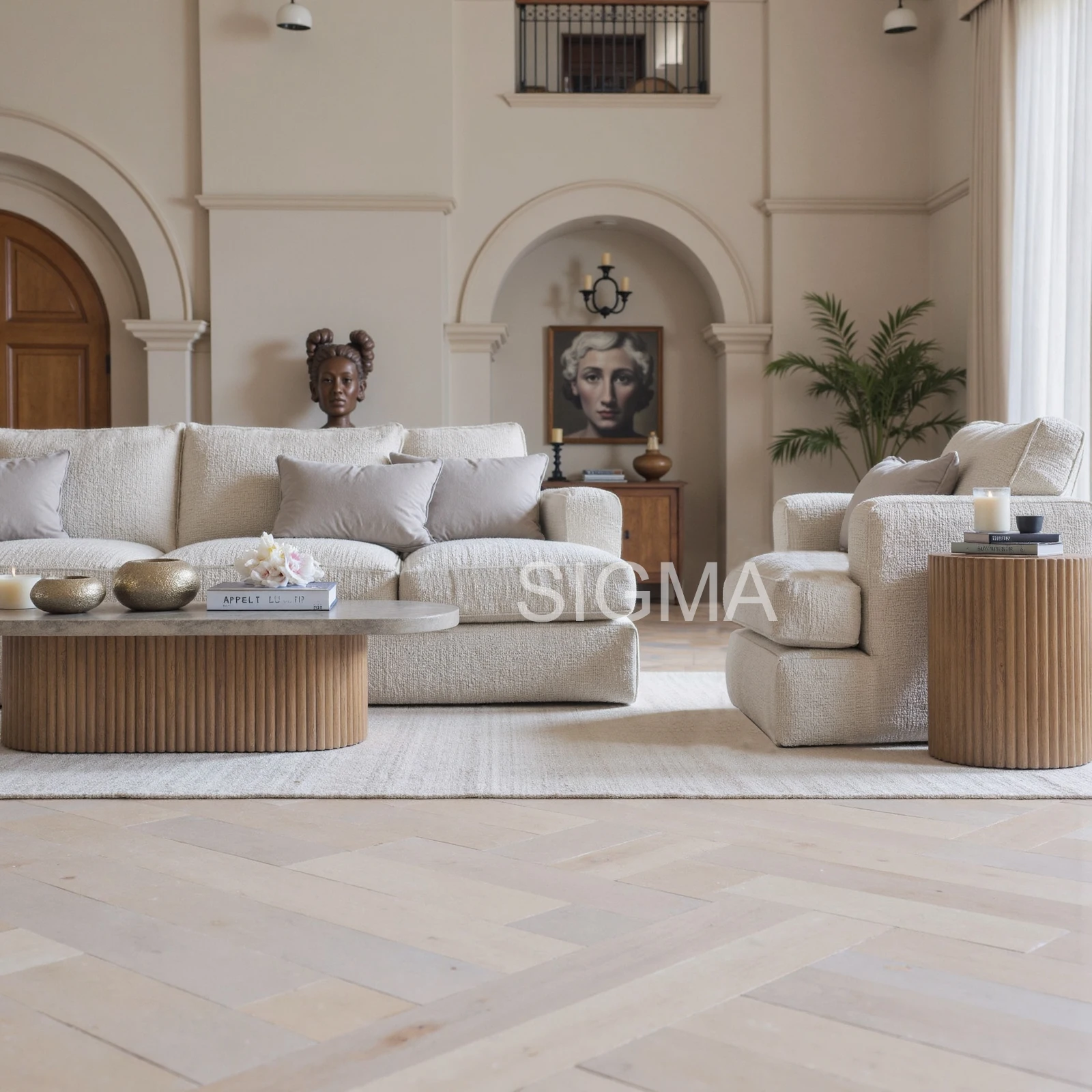 Modern Luxury Two-Seater Fabric Sectional Sofa Set Convertible Sponge Bed Indoor Dining Chairs for Hotel Villa Mall Warehouse