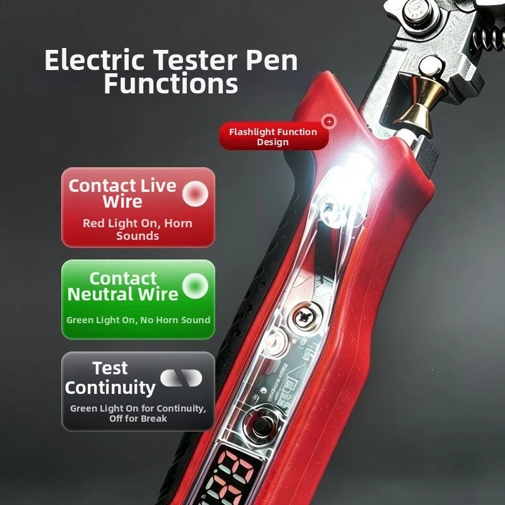 Rechargeable Electric Pliers With Voltage Detector Adjustable Wire For Stripper Crimper For Electrician DIY Electrical Work Tool