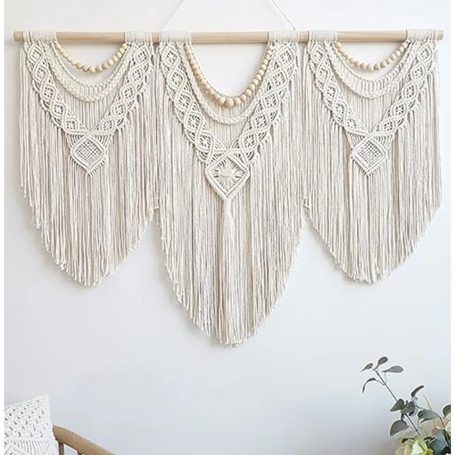 

Macrame Wall Hanging Large- Boho Wall Decor- large wall art- Wall Decor Living Room- Macrame Tapestry Boho Decor for Bedroom Wo