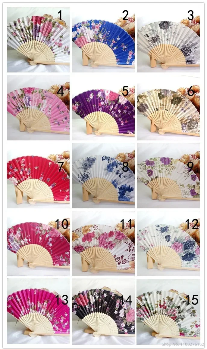 100 Silk Wedding Fan,Japanese Folding Hand Fan,Chinese Dance Fans,Personalized Wedding Shower Gift,Customized Wedding Souvenir