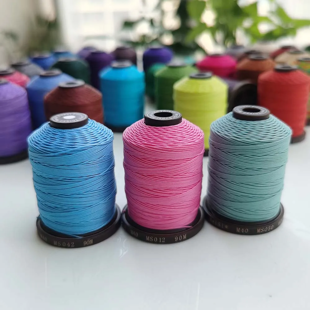 MeiSi 100% Linen Round Twist Waxed Thread For Handmade Leather Shoes Strap Saddle Bags Riding Boots Sports Line
