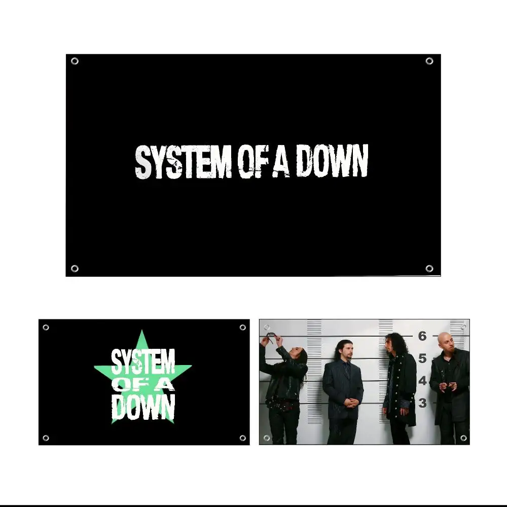 S-System Of A Down Flags Custom Wall Hanging Background Art Banner For Bedroom Home Living Room Outdoor Decor