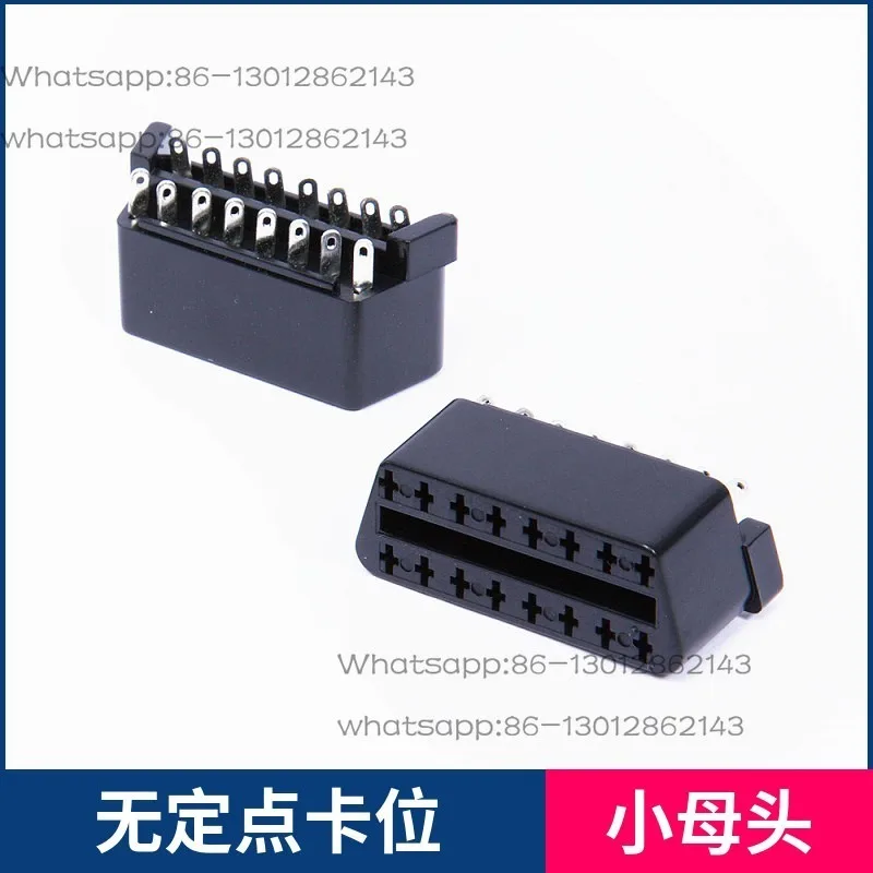 10pcs F-002 Universal Car Diagnostic Small Female 16 PIN Connector OBD2 Weldable Press