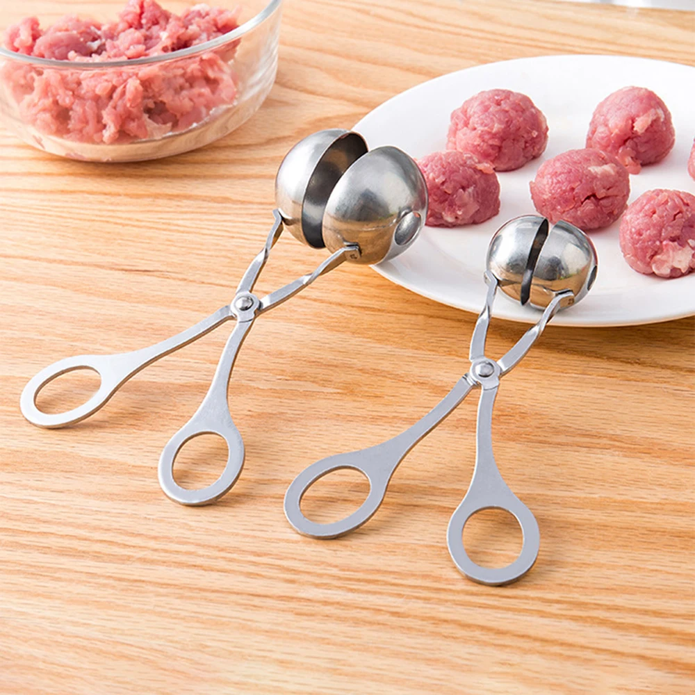 1 unidad de albóndigas de acero inoxidable, molde para bolas de arroz, herramienta de cocina, croquetas, herramienta para el hogar, Clip para albóndigas