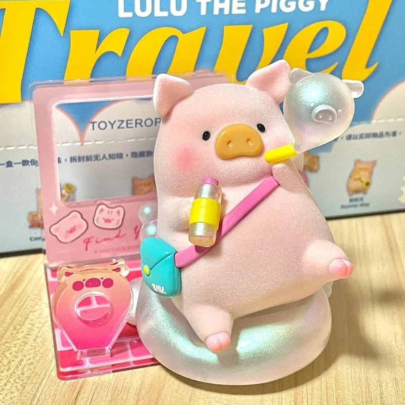 Lulu The Piggy Travel Series Blind Box Cute Piggy Anime Figure Model Mystery Box Room Ornament Collection Doll Toy Surprise Gift