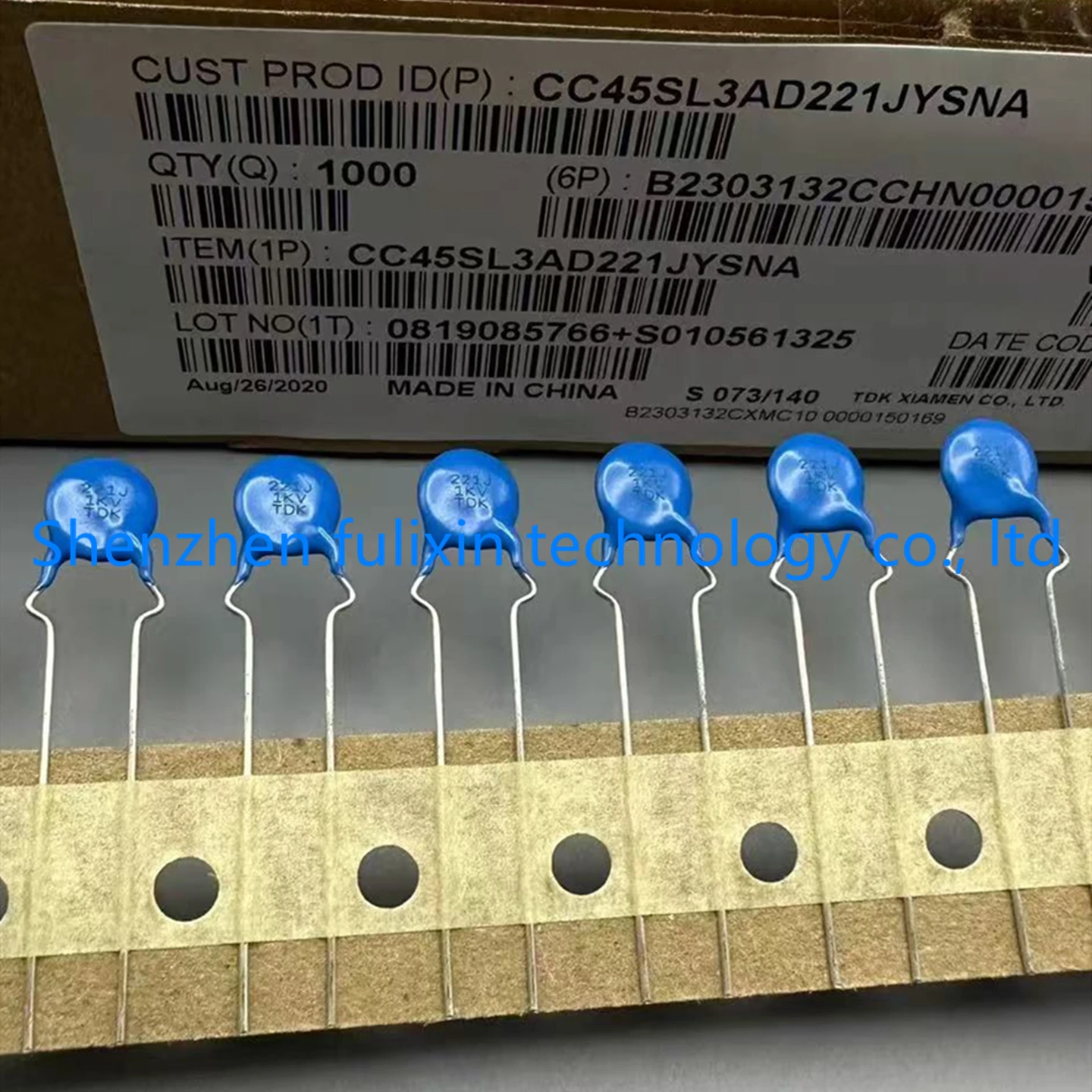 10PCS CC45SL3AD221JYSNA 221J 1KV 5% 220PF 1KV 1000V High voltage ceramic capacitor