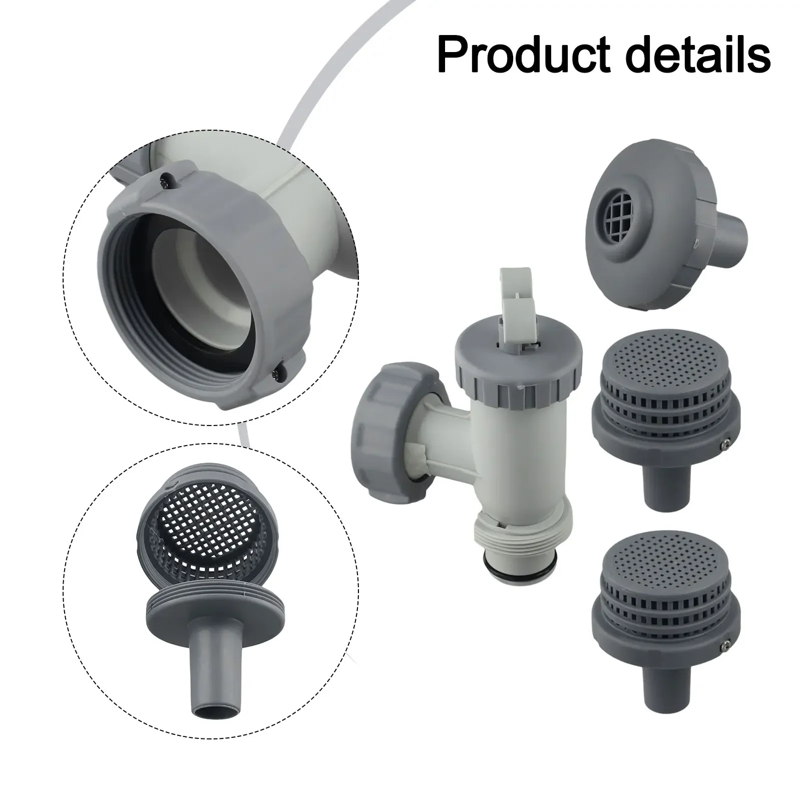

Pool Inlet Nozzle Replacement Kit Pool Maintenance Compatible With Filter Pumps Easy Installation Filter Connectors 1.25 Inch