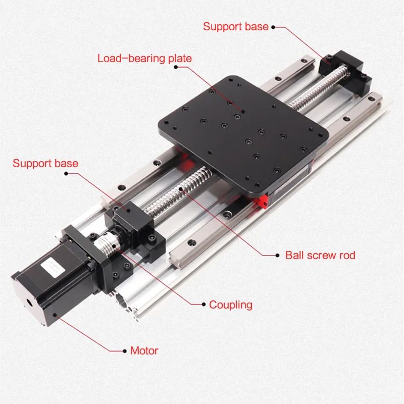 

Linear Guides Sliding Table 100-900MM Linear Module Ball Screw SFU1204 SFU1210 HGH15 HIWIN 2.8A NEMA23 57*56mm Stepper Motor