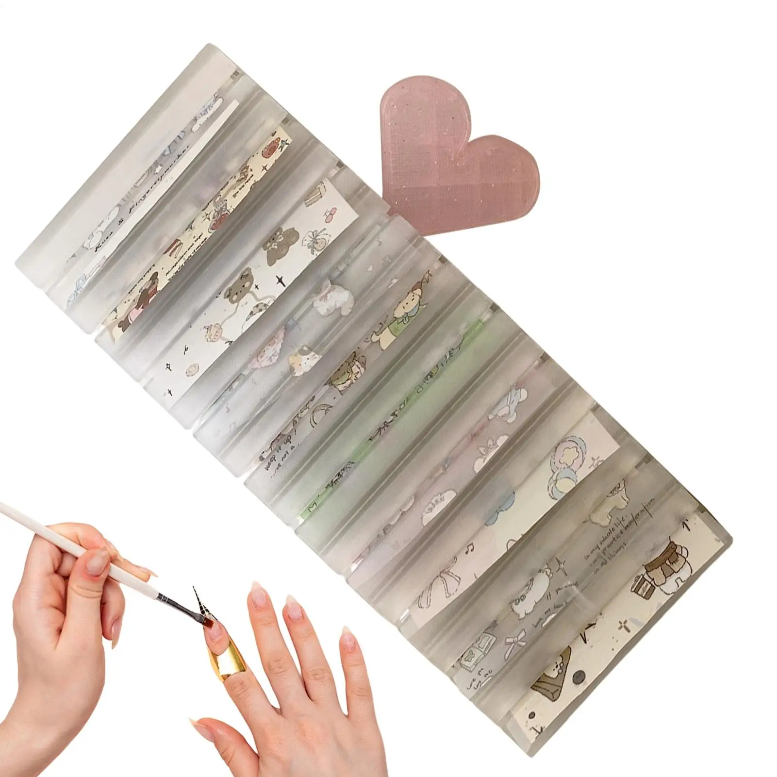 Nail Foil Storage Box 10 Grids Clear Transfer Paper Organizer Transparent Foil Roll Holder Dustproof Manicure Supplies
