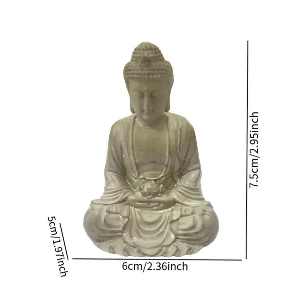 Buddha Statue Modern Home Decoration Ornament Resin Figurine for Room Meditation Yoga Studio Centerpiece