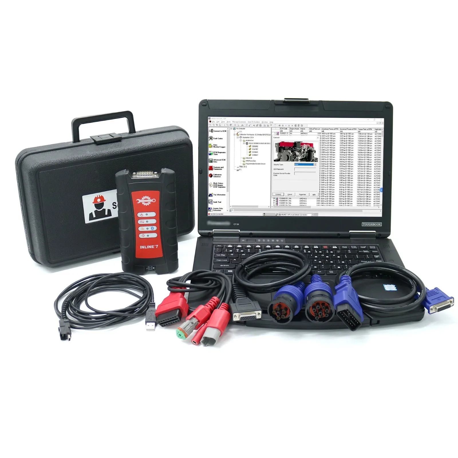 for Cummins INLINE 7 Datalink Adapters for Engine | Diagnostic Laptop Kit CF54