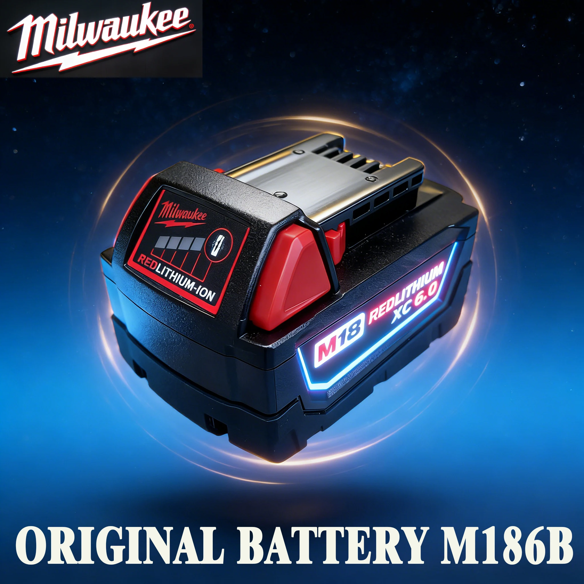 

Оригинальный аккумулятор Milwaukee M18B6 6.0Ah, зарядное устройство Milwaukee, 48-11-1860, 48-11-1850, 48-11-1840, литиевая батарея для инструментов.