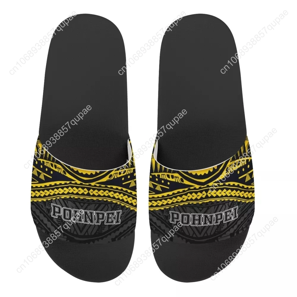 Pohnpei Polynesian Traditional Tribal Home Customized Water Shoes Women Men Bathroom Beach Pool Sandals That Can Be Worn Outside