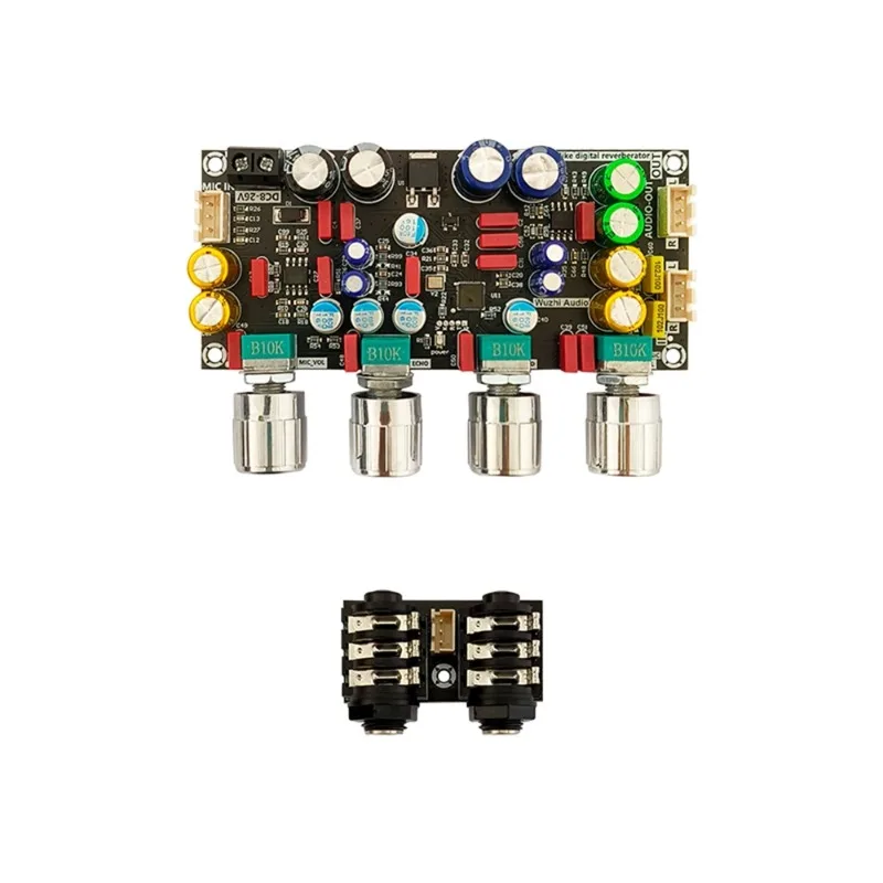 DC8-26V AMP Upgrade Karaoke Reverb Board Professional Microphone Preamplifier DSP Mixing Module Anti-Whistle