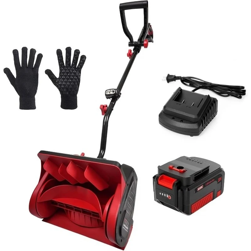 

Portable Cordless Snow Blower Battery Powered Snow Blower with Adjustable Angle and Telescopic Height