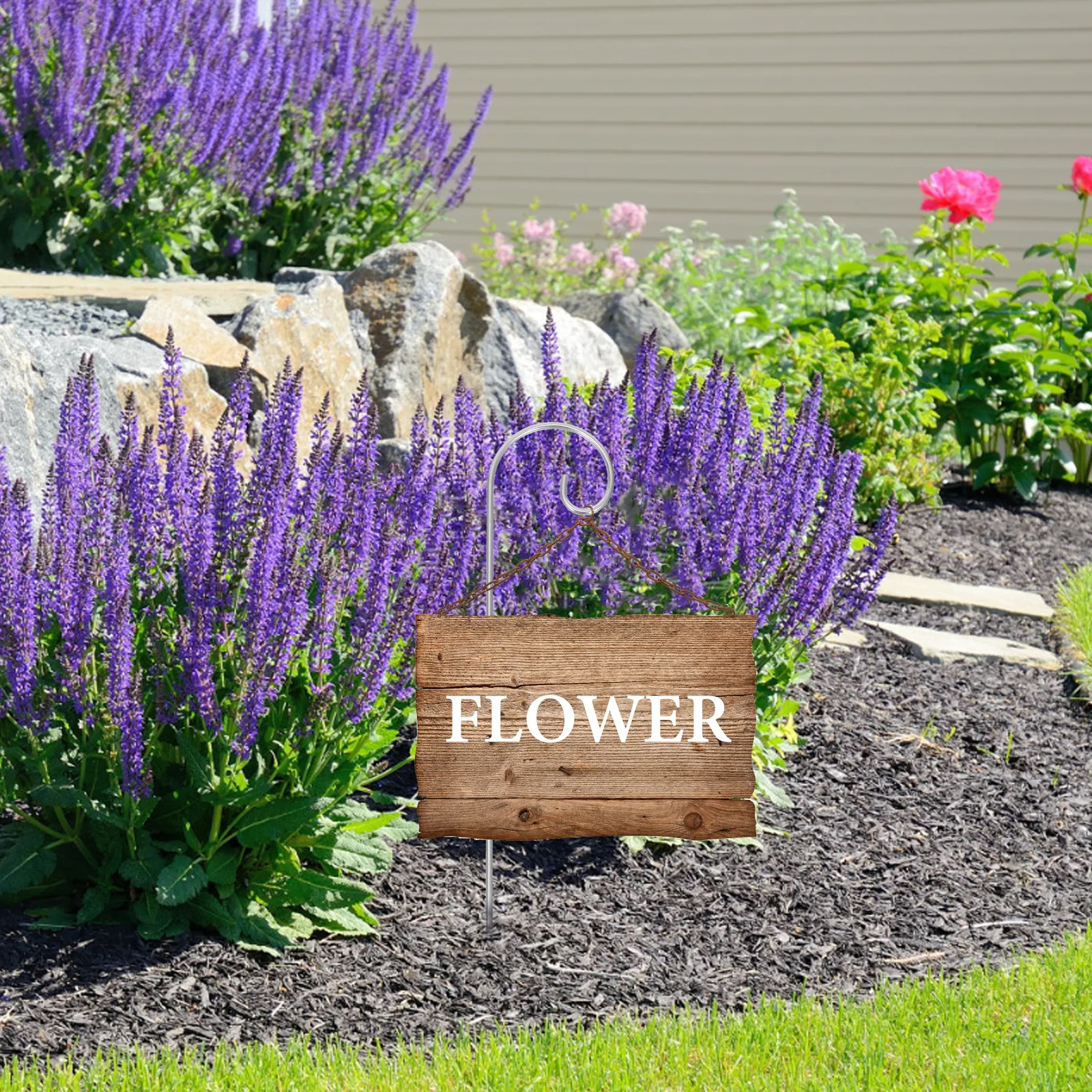 

30 Pcs Hooks Garden Markers Signs Ground Plants Label Plate Planter Hanger Gardening Pens Sticks Silver Hangers Stake