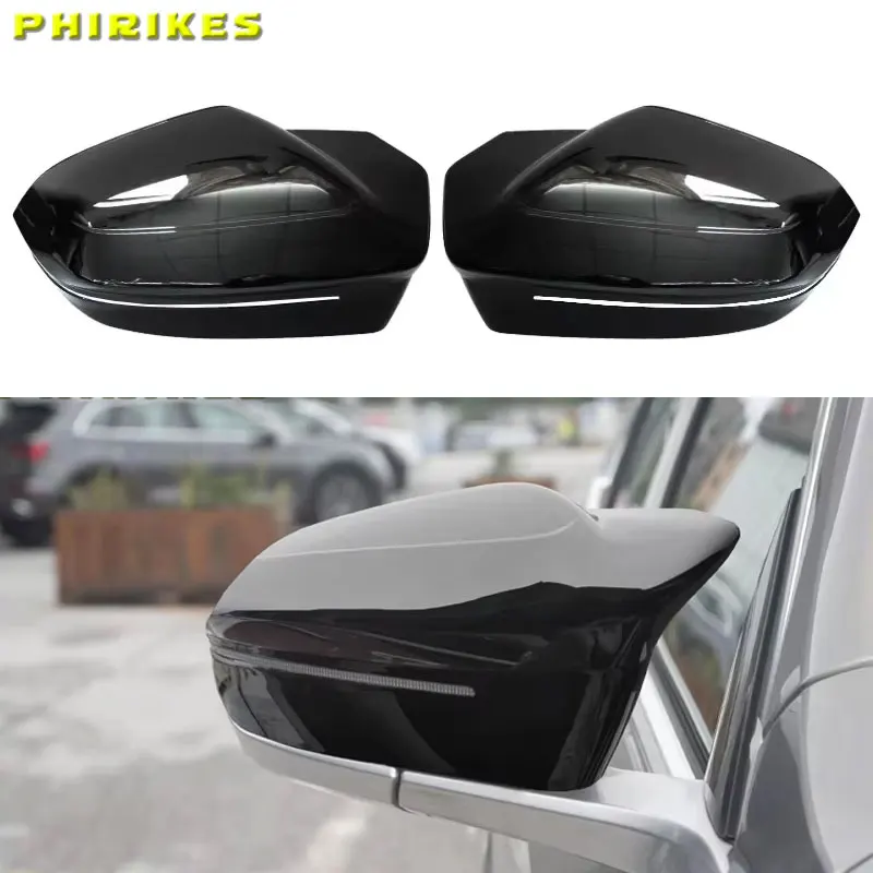 

For BMW 5 7 I5 I7 Series G60 G61 G68 G70 M5 G90 Left Hand Drive 2023-up Black M Look Rearview Mirror Cap Wing Side Mirror Cover