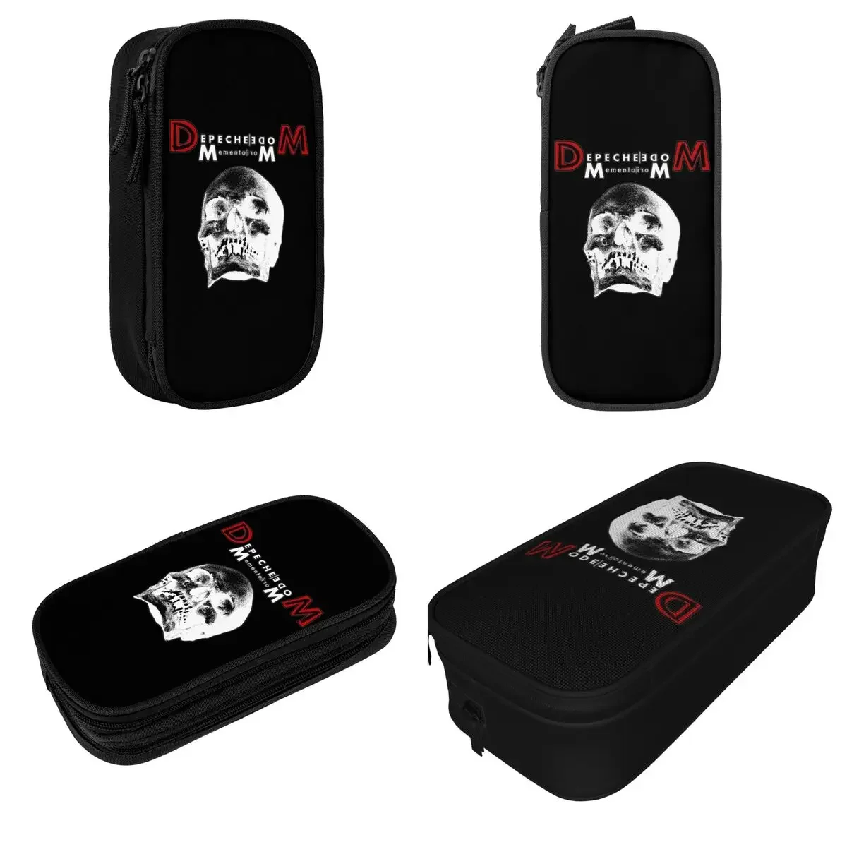 Depeches Mode Skull Pencil Case Music Pen Holder Bags for Student Large Storage Students School Cosmetic Pencilcases