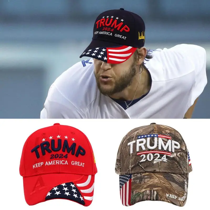 Trumps 2024 Hat DonaldTrump Hat Take America Back USA Embroidery Adjustable Baseball Cap President Hat Embroidered Cap