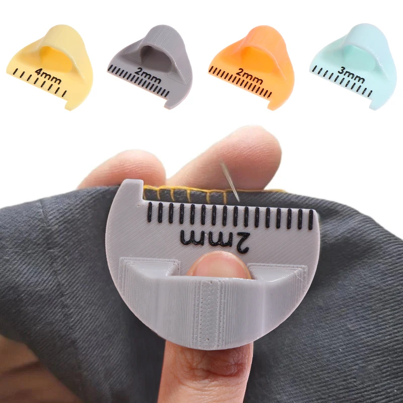 Sewing Needle Gauge Measuring Tool, Finger Ruler Sewing Template For Equal Stitches, Finger Protector, DIY Stitching Guide Tool