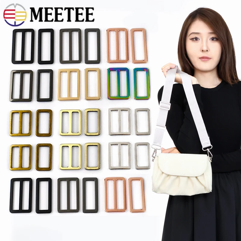 

5/10Pcs 20-50mm Bag Ring Buckles for Strap Tri-Glide Slider Metal Buckle Hooks Webbing Dog Collar Clasp DIY Handbag Accessories