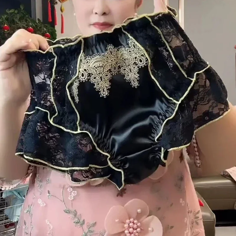 

New Lace Embroidery Pants Hip Lift Underwear Women High Waist Plus Size Shorts Sexy Briefs Breathable Thin Cotton Crotch Panties