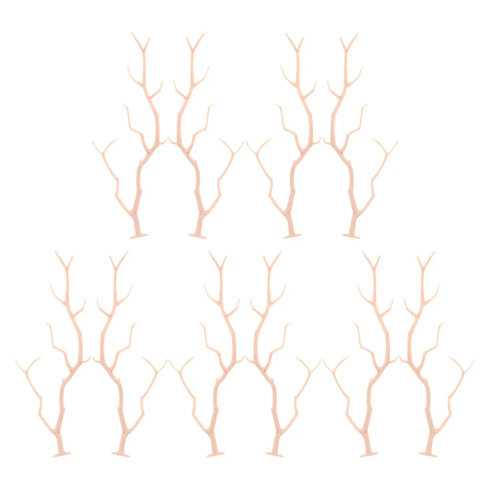 

10pcs Artificial Antler Shaped Tree Branches Realistic Fake Dried Twigs For Vase Filling Home Decor Diy Layout Props Simulation
