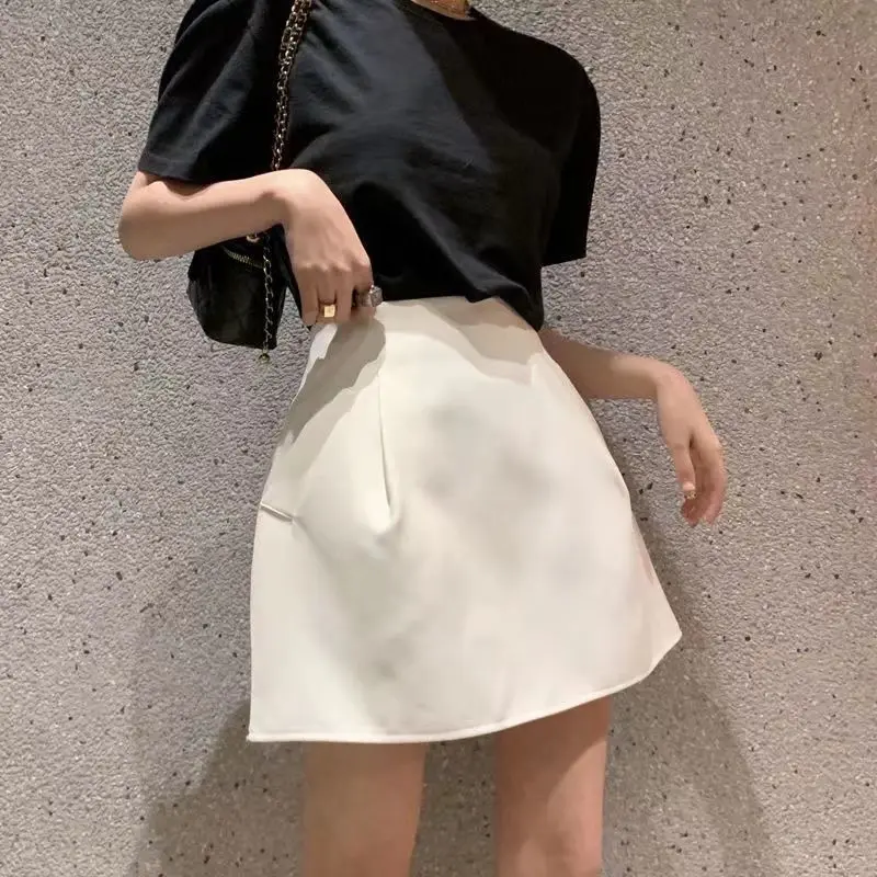 A Line Puffy Mini Black Skirt Women High Waist Korean Style Fall Wild Casual Sexy Retro Y2k Suits Faldas Mujer Moda 2026 Jupe