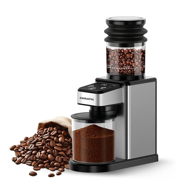 electric-conical-burr-coffee-grinder-25-gears-digital-touch-control-anti‑static-1‑12-cups-timer-for-espresso-french-press-home-u