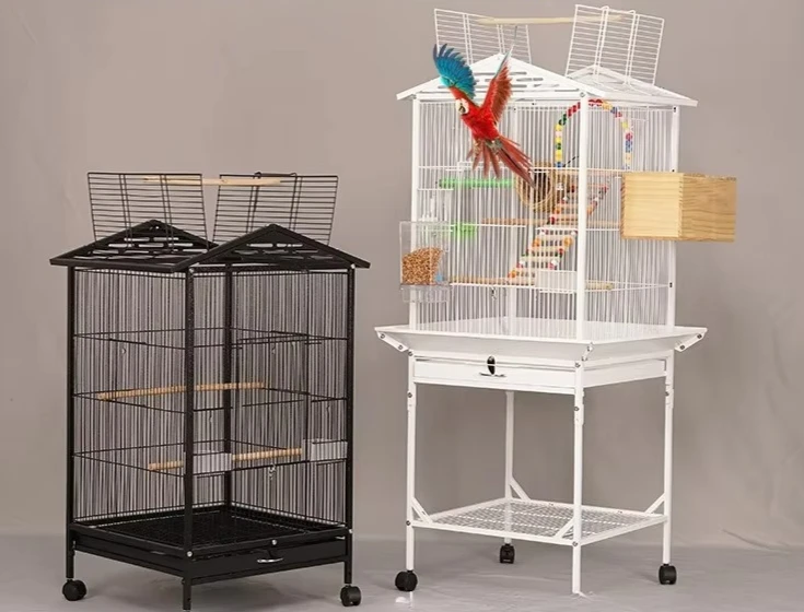*&J Metal bird cage, pet cage, multi-functional group bird cage, premium bird villa