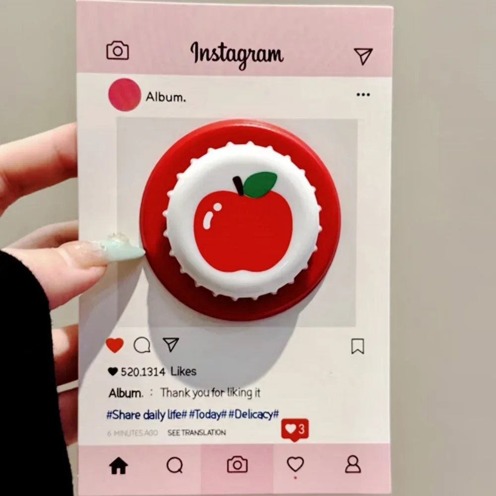 

Korean Cute Funny Cartoon Apple Magnetic Phone Holder Stand Griptok Grip Tok Support for IPhone 17 16 for Magsafe Accessories