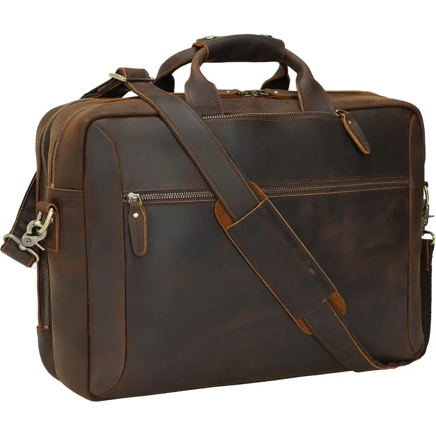 حقيبة ظهر جلدية قابلة للتحويل من TIDING للرجال مقاس 15.6 بوصة حقيبة كمبيوتر محمول للعمل والسفر عبر الجسم