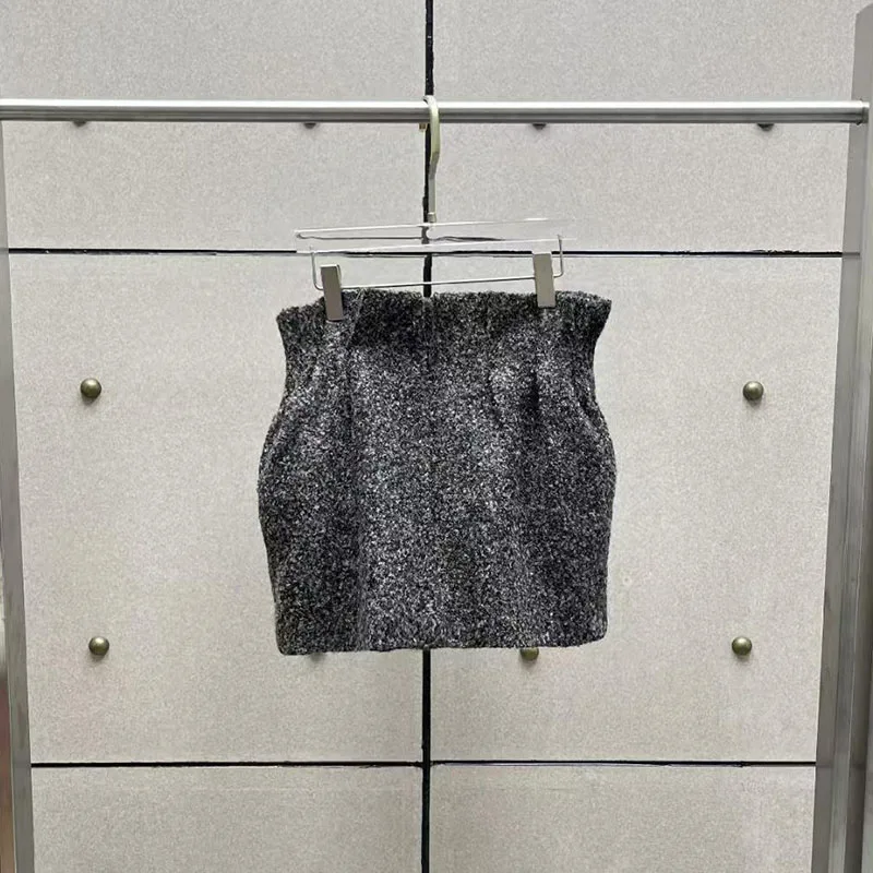2026, New Arrival, Women's Tweed Mini Skirt, Skirt with 3D Floral Embellishments, High-Quality, Versatile, Figure-Hugging Skirt,