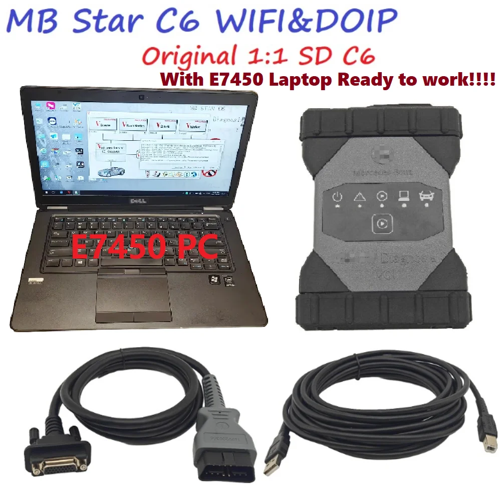 

DOIP MB Star C6 Original 1:1 VCI Support DOIP wifi Multiplexer Free License 2024.03 For Car Truck Diagnosis Tool OBD2 Scanner