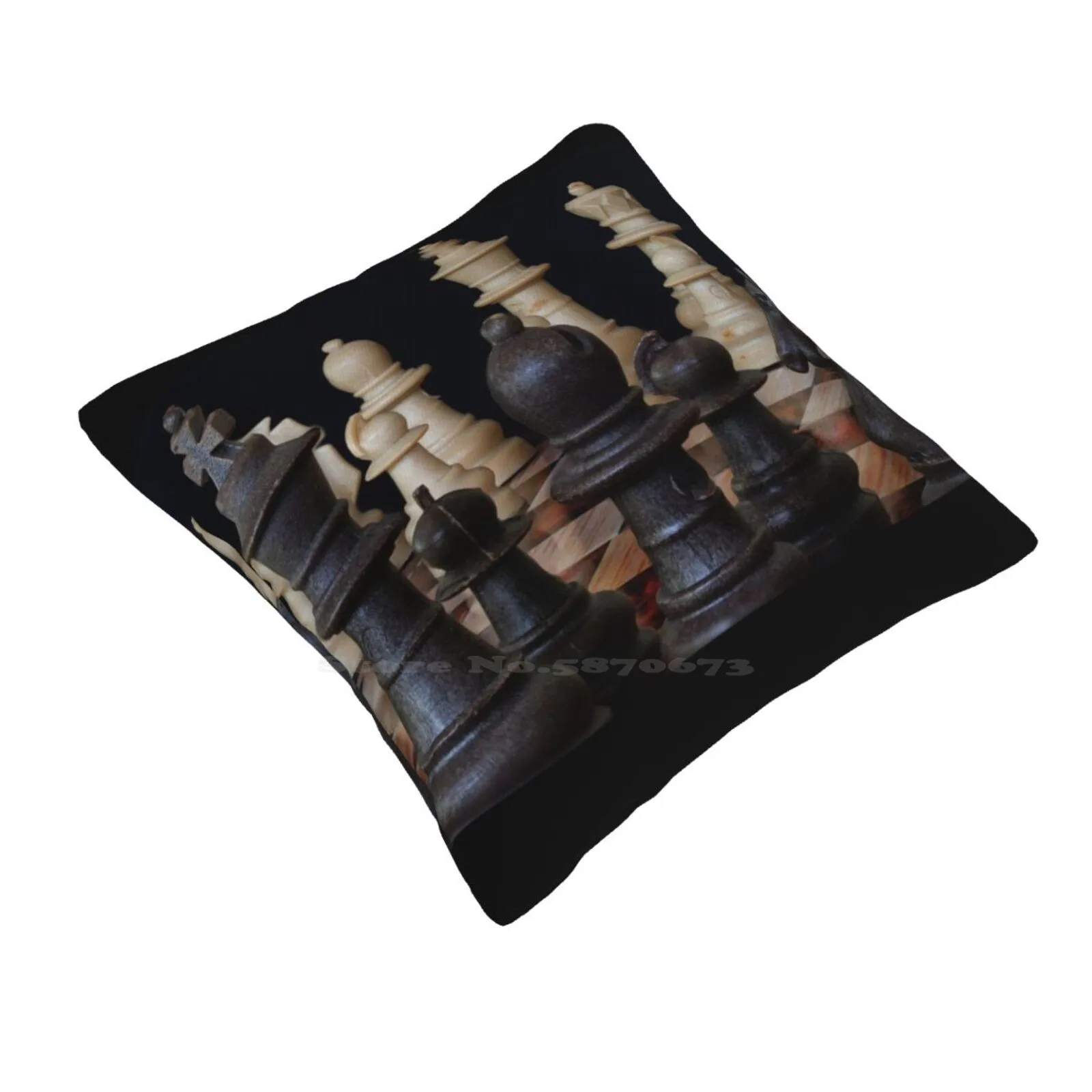 Chess Pieces Home Sofa Car Waist Throw Pillowcase Chess Pieces Board Game