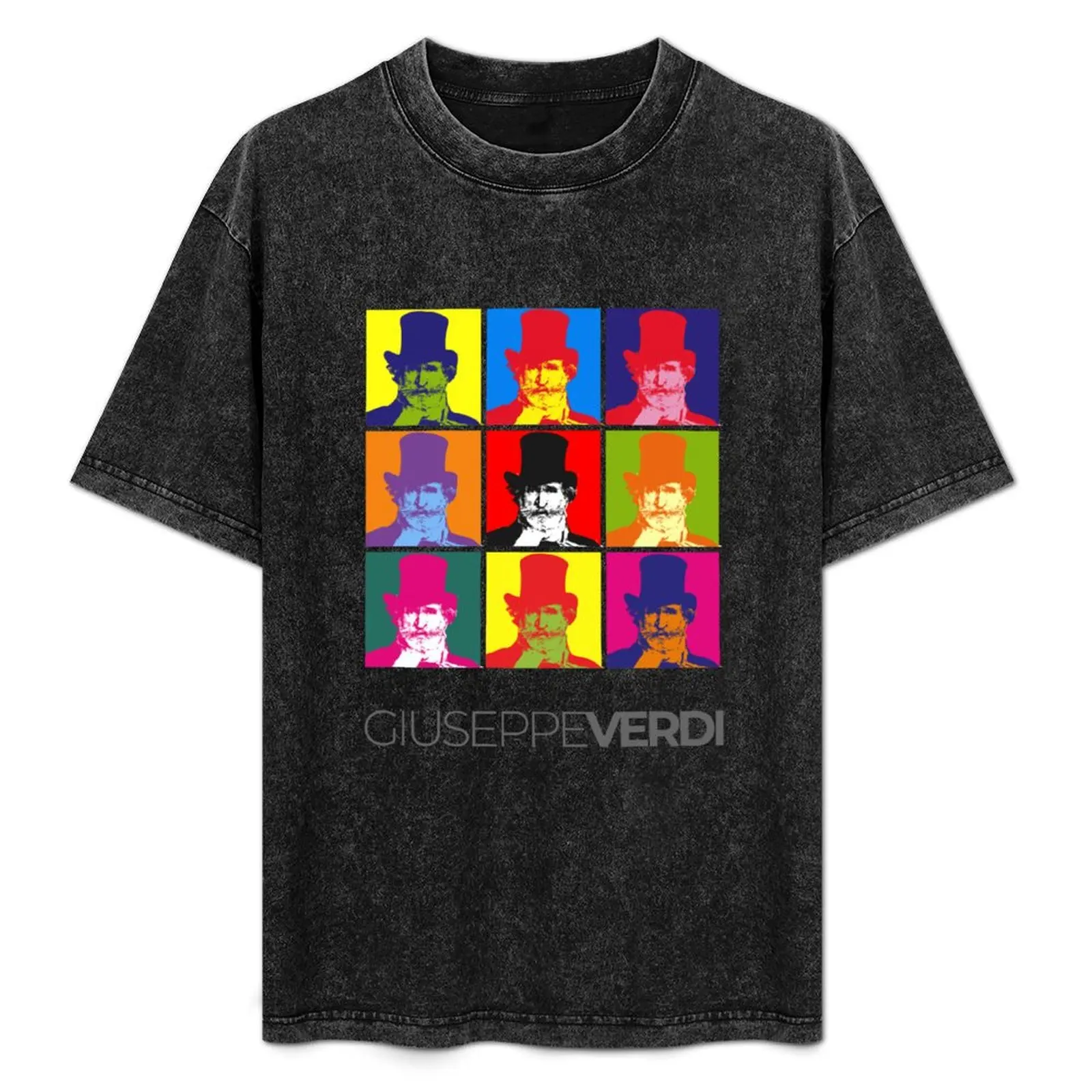 Giuseppe Verdi pop-art portrait poster T-Shirt Plus Size Street Style Tee