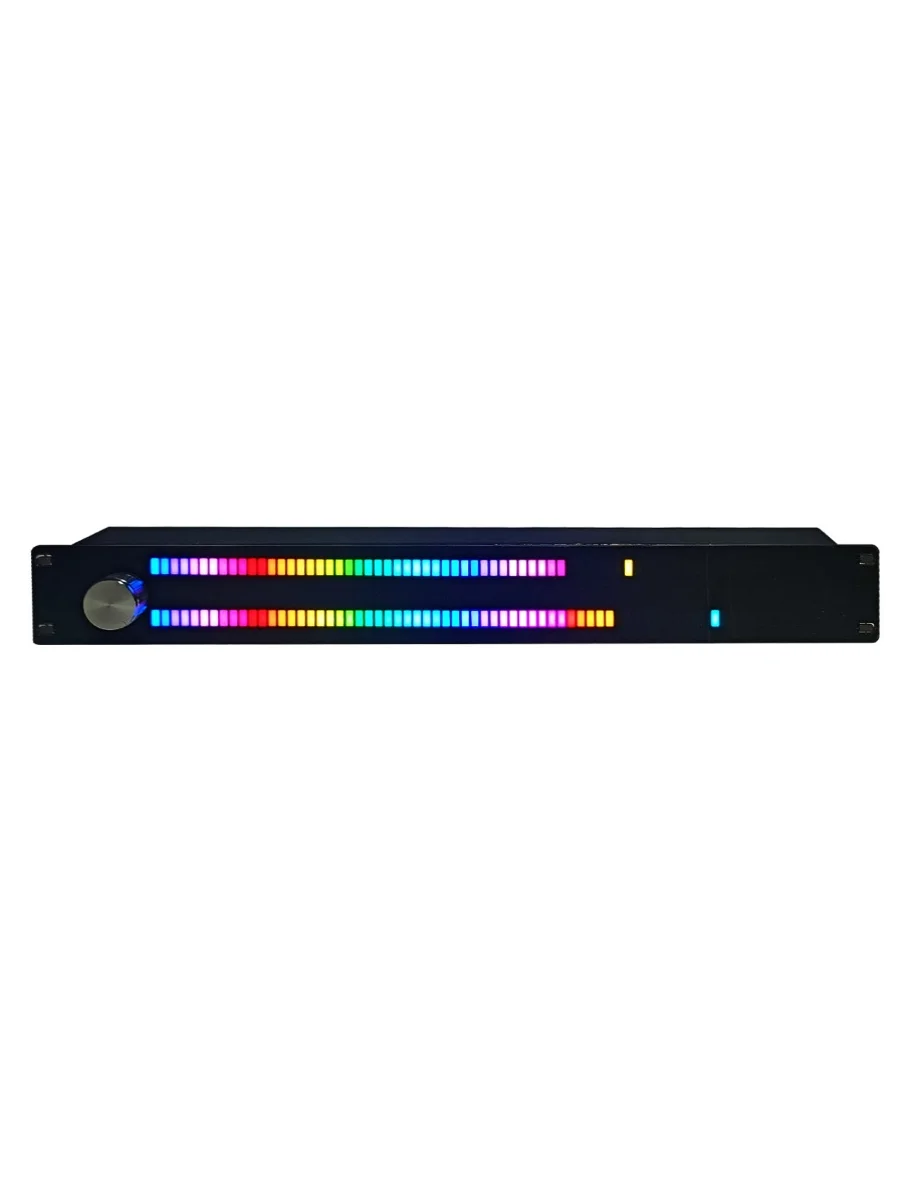 

Nvarcher Rack music level rhythm light 1.5U voice controlled induction atmosphere VU watch full color dual row LED128 beads