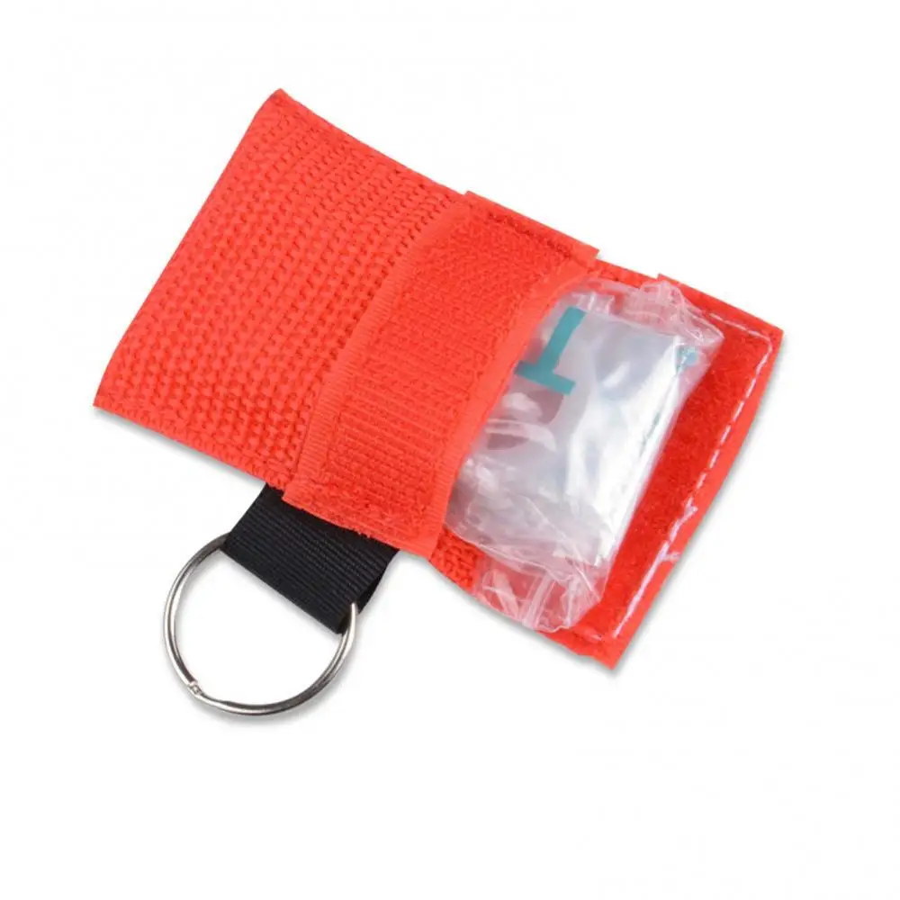 First Aid Keychain Emergency CPR Mask Respiration Breathing Face Mouth Shield Professional Outdoor Rescue Tools First Aid Mask