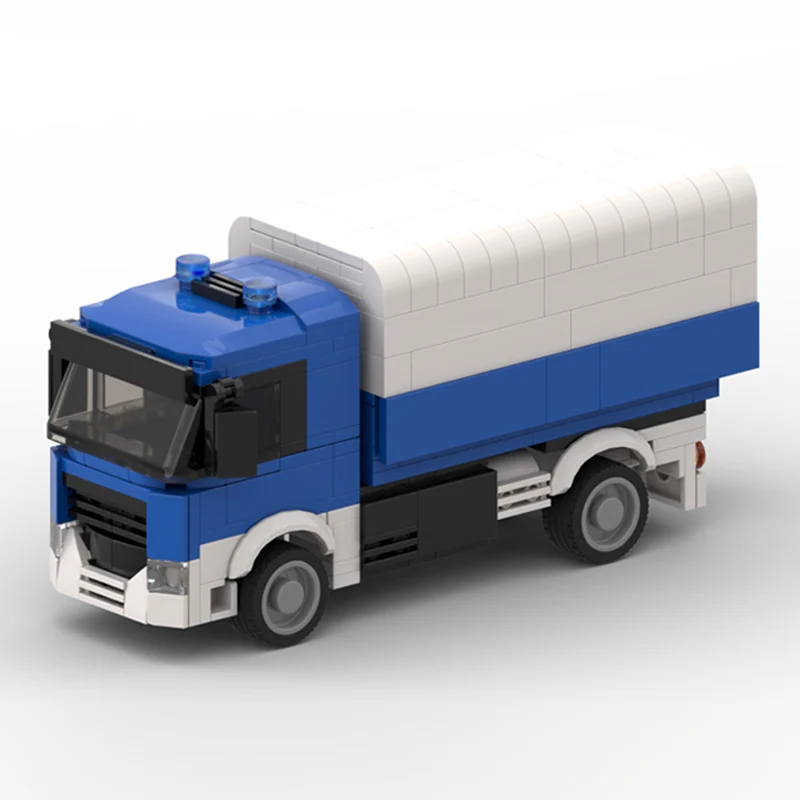 Modelo de coche urbano, bloques de construcción MOC, Arocs LKW 7T Lbw, camión de transporte, tecnología Modular, regalos de vacaciones para niños, juguetes para montar, traje