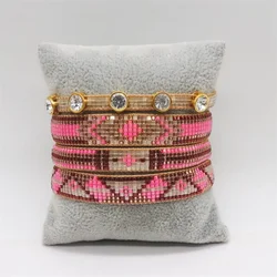 ALIYA New Arrive Miyuki Beaded Bracelet Fashion Shiny Rhinestone Jewelry High Quality Pulsera 2022 Bohemia Bracelets Wholesale