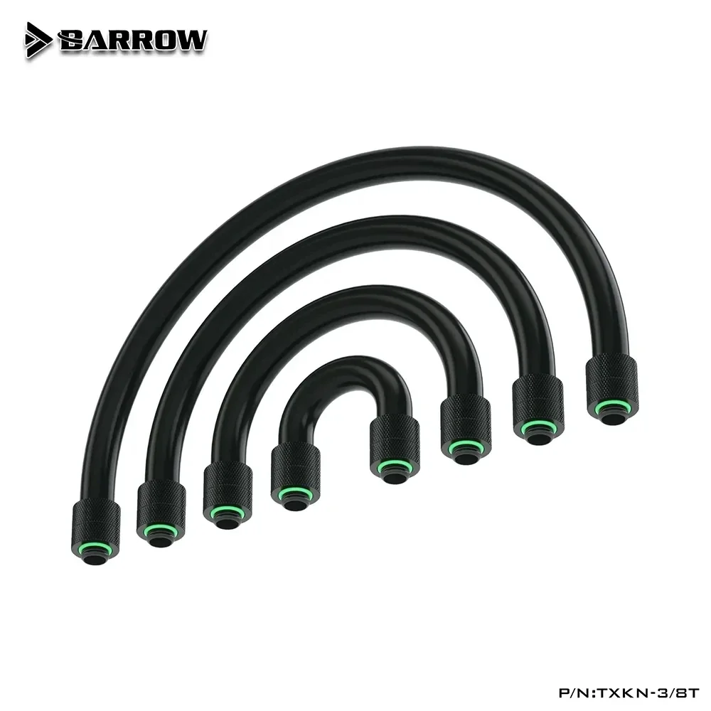 BARROW Water Cooling AIO Hose, EPDM Soft Tube Adapter 360 degree Rotary G1/4