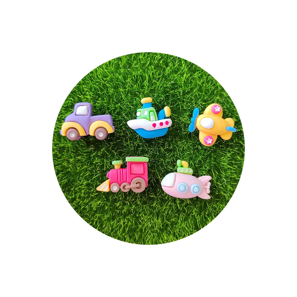 Cute Mini Traffic Series Ship Train Plane Flat Back Resin Cabochons Scrapbooking DIY Jewelry Craft Decoration Accessories