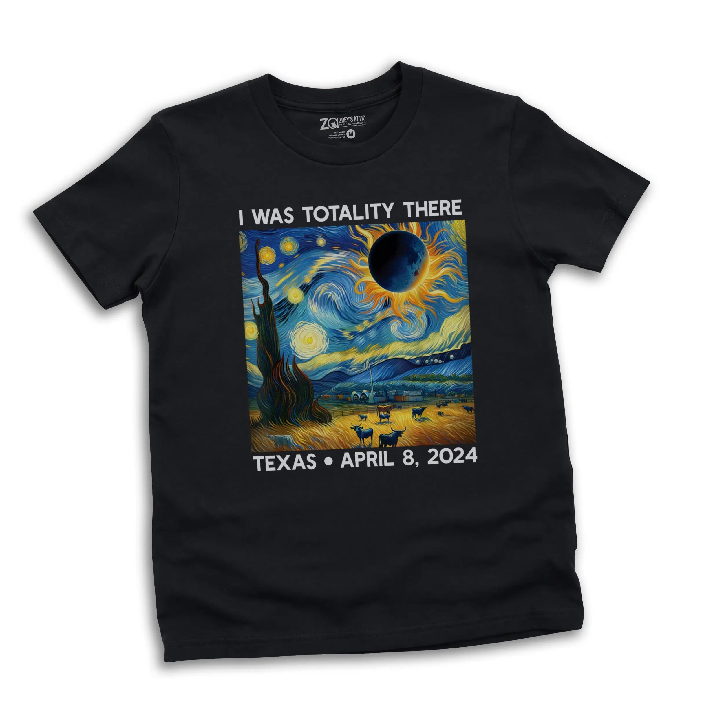 Eclipse 2024 I Was There T Shirt Souvenir Commemorative Keepsake Total Solar Texas Shirts Tee