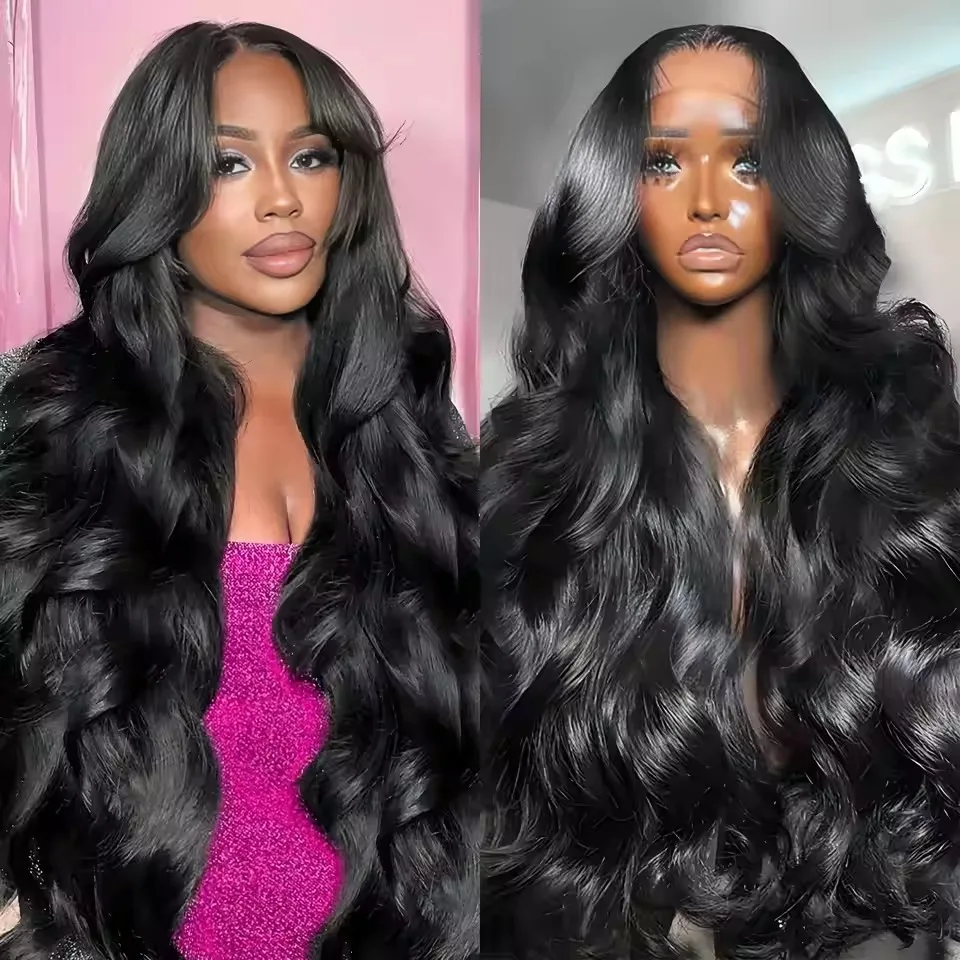 

40 Inches Body Wave Edges Baby Hair Lace Wig 13x4 13x6 Lace Front Human Hair Wigs 100%Brazilian Human Hair Natural Hairline Wig
