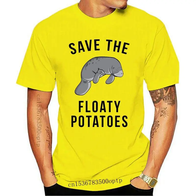 Camiseta de manga corta para hombre, camisas divertidas de Manatí, Save The Floaty, novedad de verano de 2024