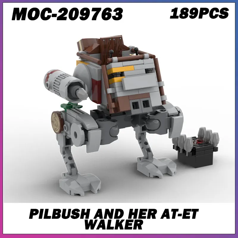 MOC Building Block Serie Space Wars Grigio AT-ET Mecha Creativo Modello di Mattoni Giocattolo Educativo Compleanno Adulti Regali MOC-209763 189PCS